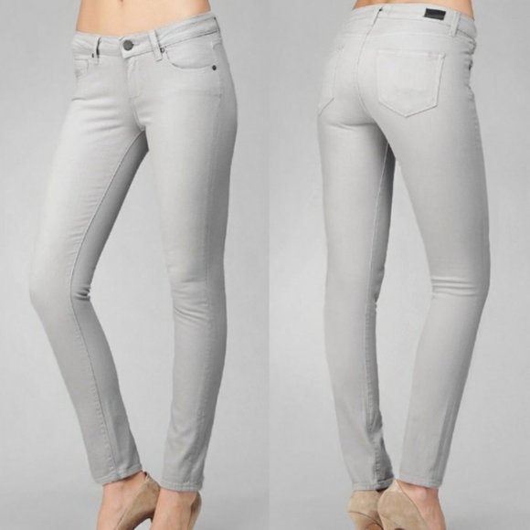NWT Paige Skyline Ankle Peg Jeans Gray Size 28